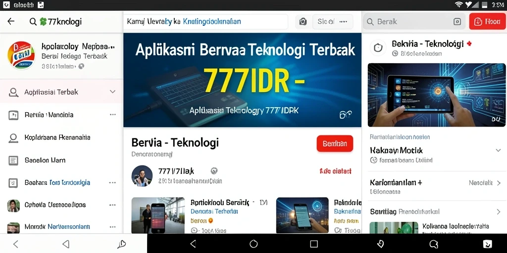 Antarmuka utama aplikasi 777IDR yang informatif dan menarik.