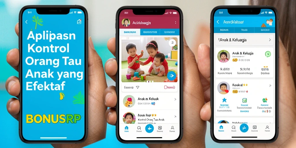 Tampilan antarmuka ramah pengguna dari aplikasi Kontrol Orang Tua Anak.