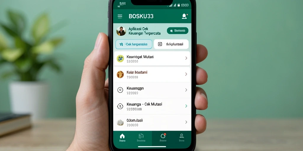 Tampilan antarmuka aplikasi Cek Mutasi BOSKU33 yang user-friendly.