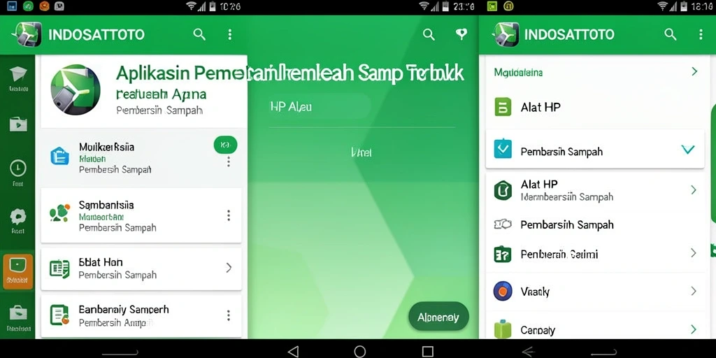 Antarmuka pengguna INDOSATTOTO yang sederhana dan intuitif untuk pembersihan sampah.