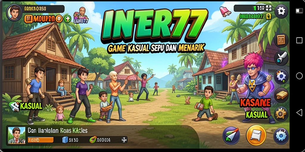 Tampilan antarmuka INTER77 yang menarik dan interaktif.